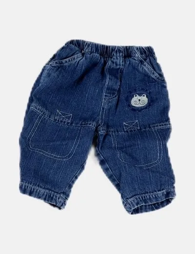 NoName Jeans azul estampado