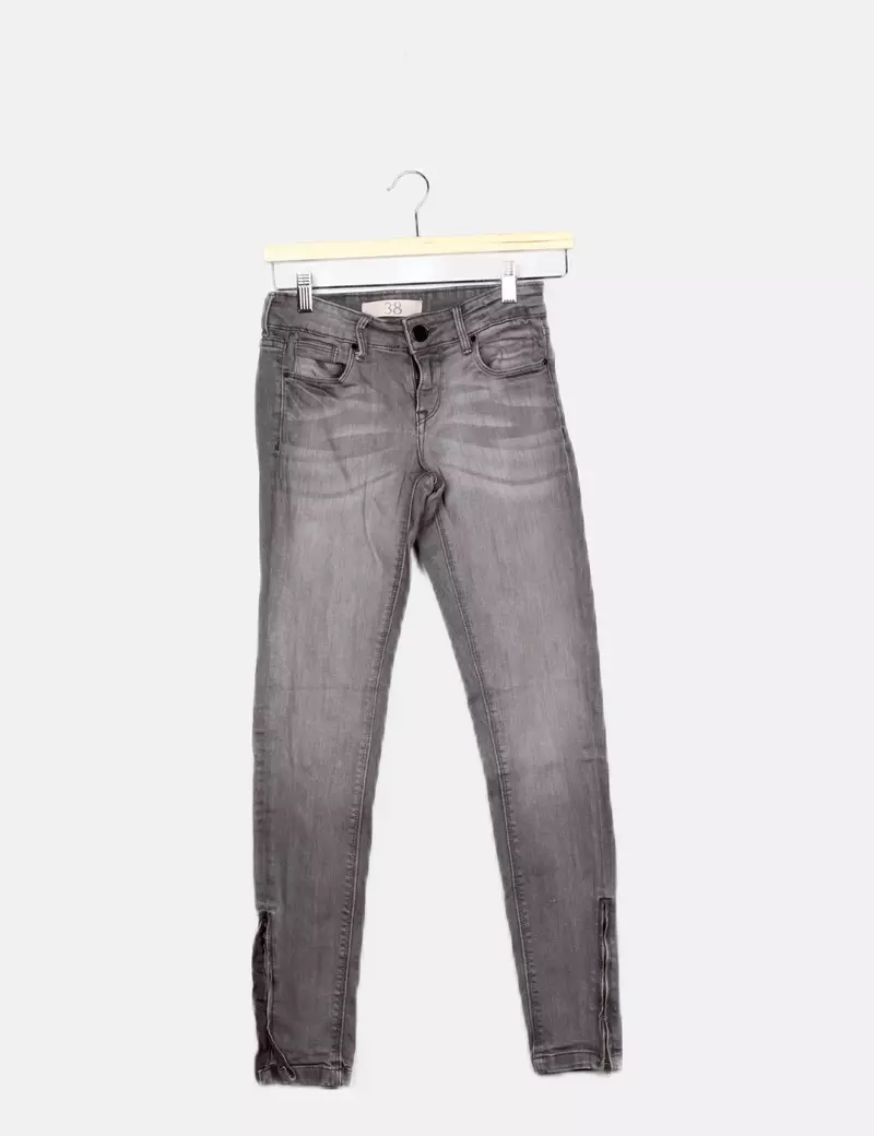 NoName Jeans gris skinny