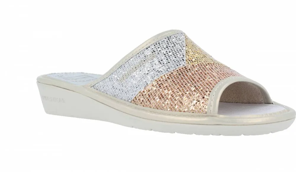 NORDIKAS  ZAPATILLAS MUJER ABIERTAS METALIZADO MULTICOLOR