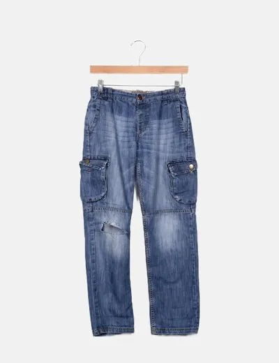 Nukutavake Jeans azul cargo