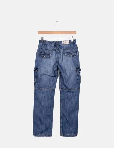Nukutavake Jeans azul cargo