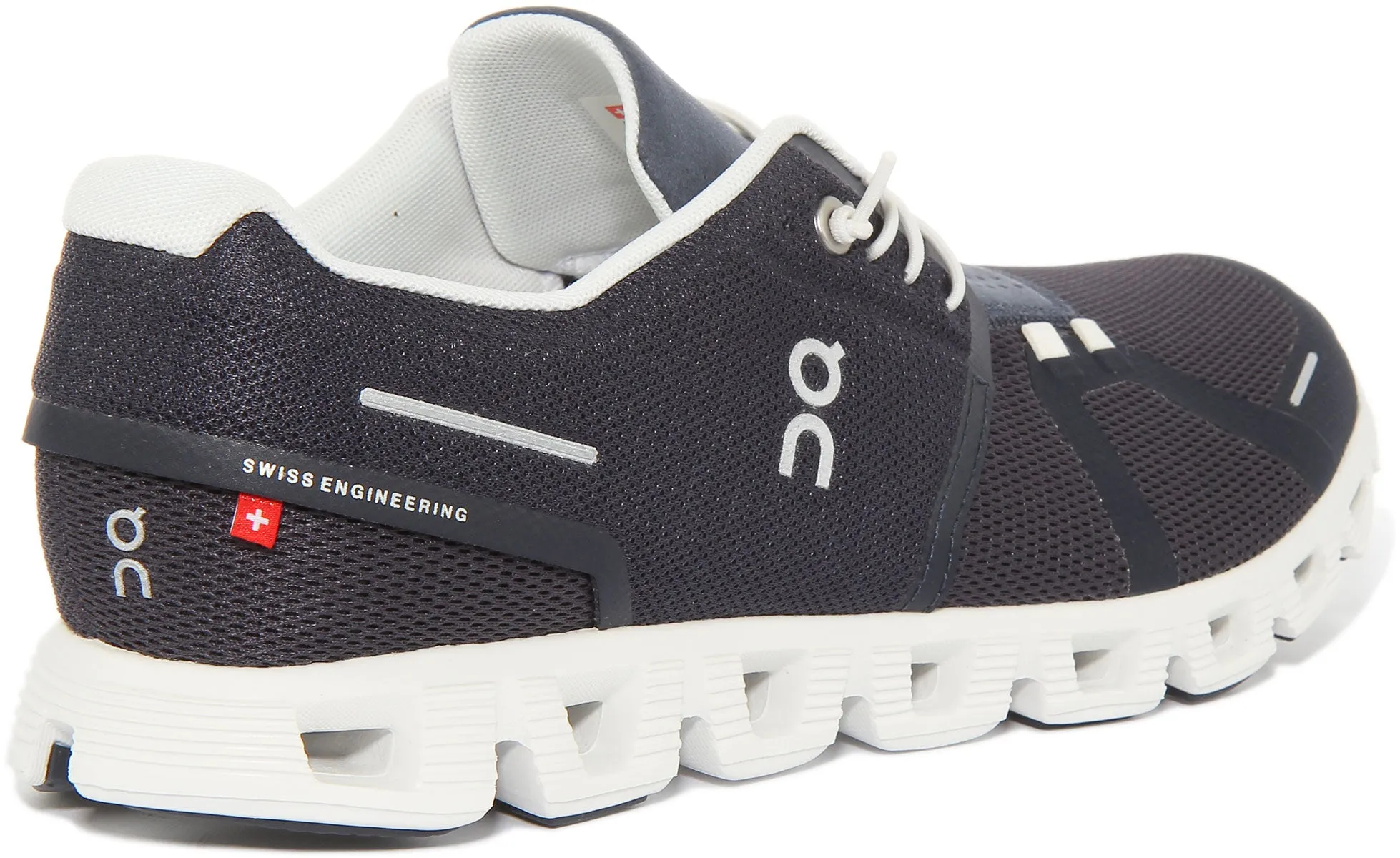 On Running Cloud 5 Zapatillas de running de malla con rápido cordones para hombre en gris claro