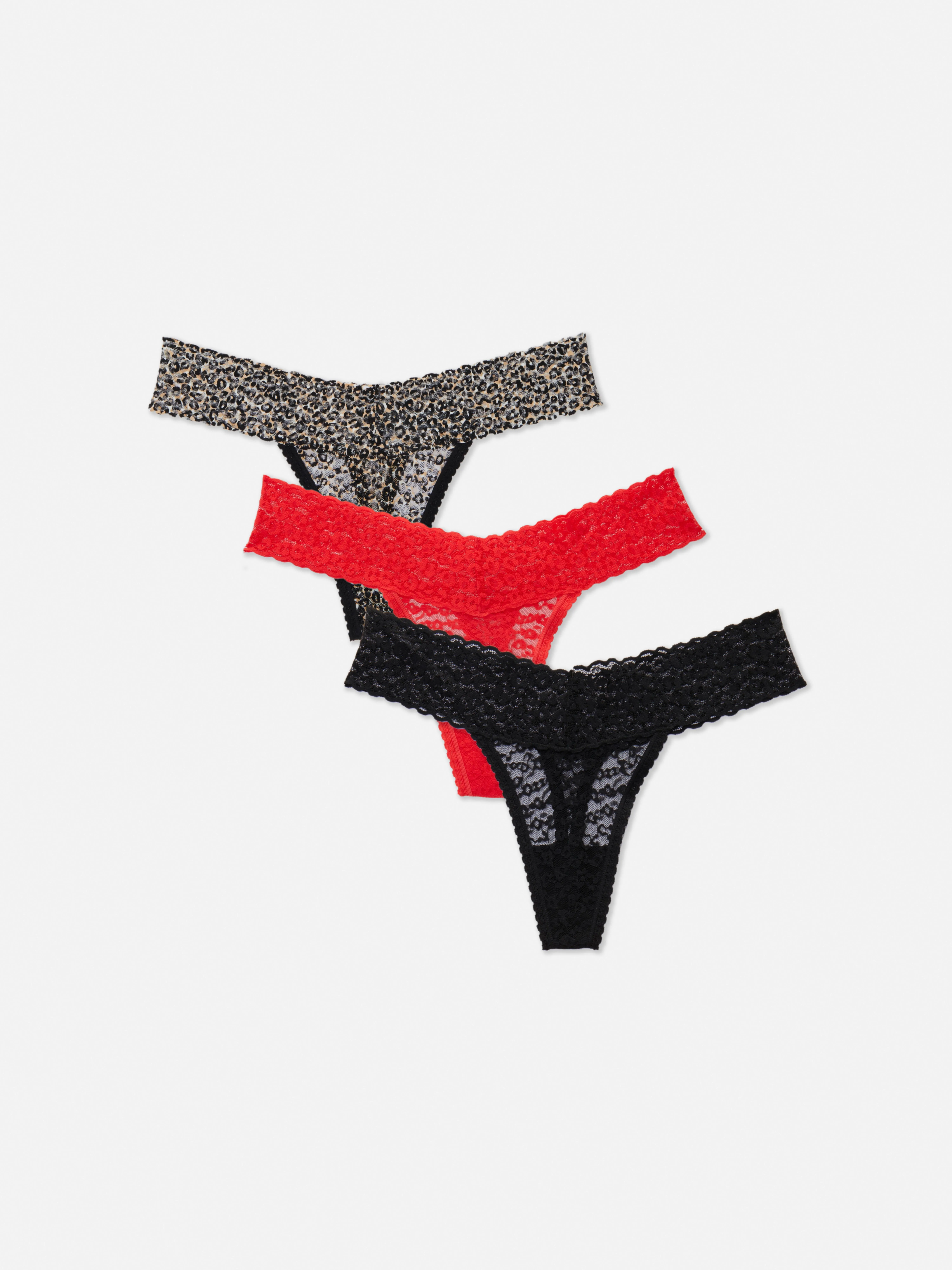 Pack de 3 tangas bandeau de encaje