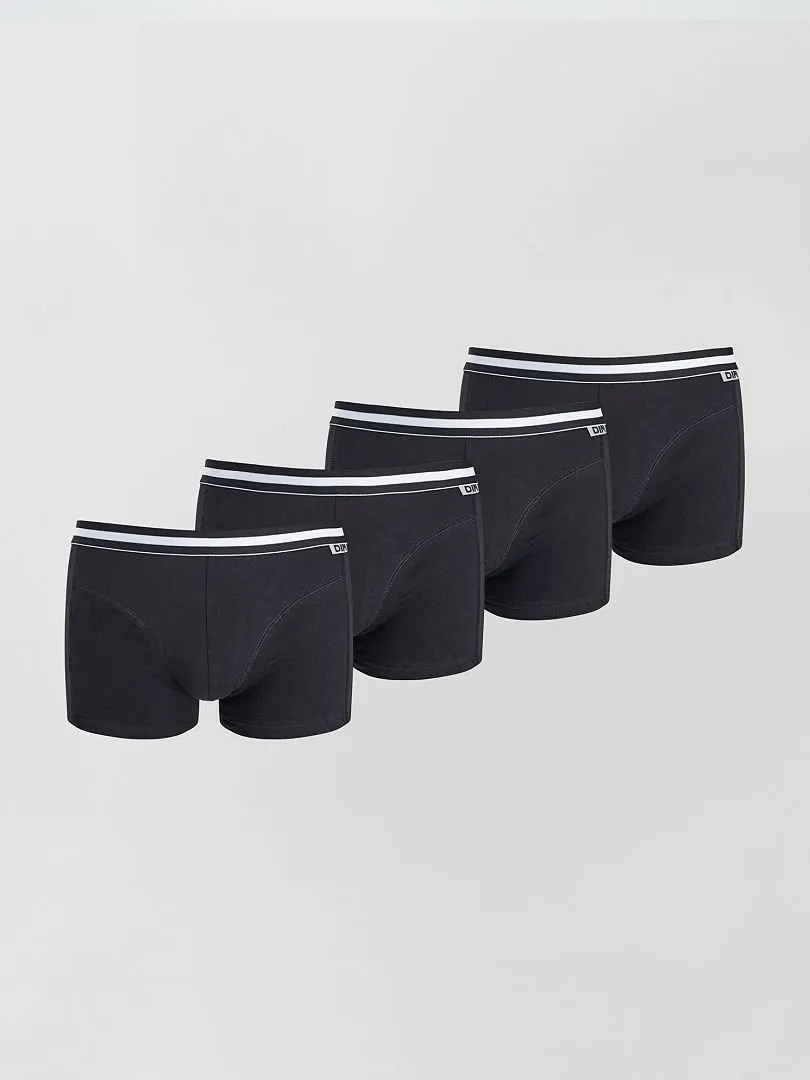 PACK DE 4 BOXERS ECODIM 'DIM'  NEGRO
