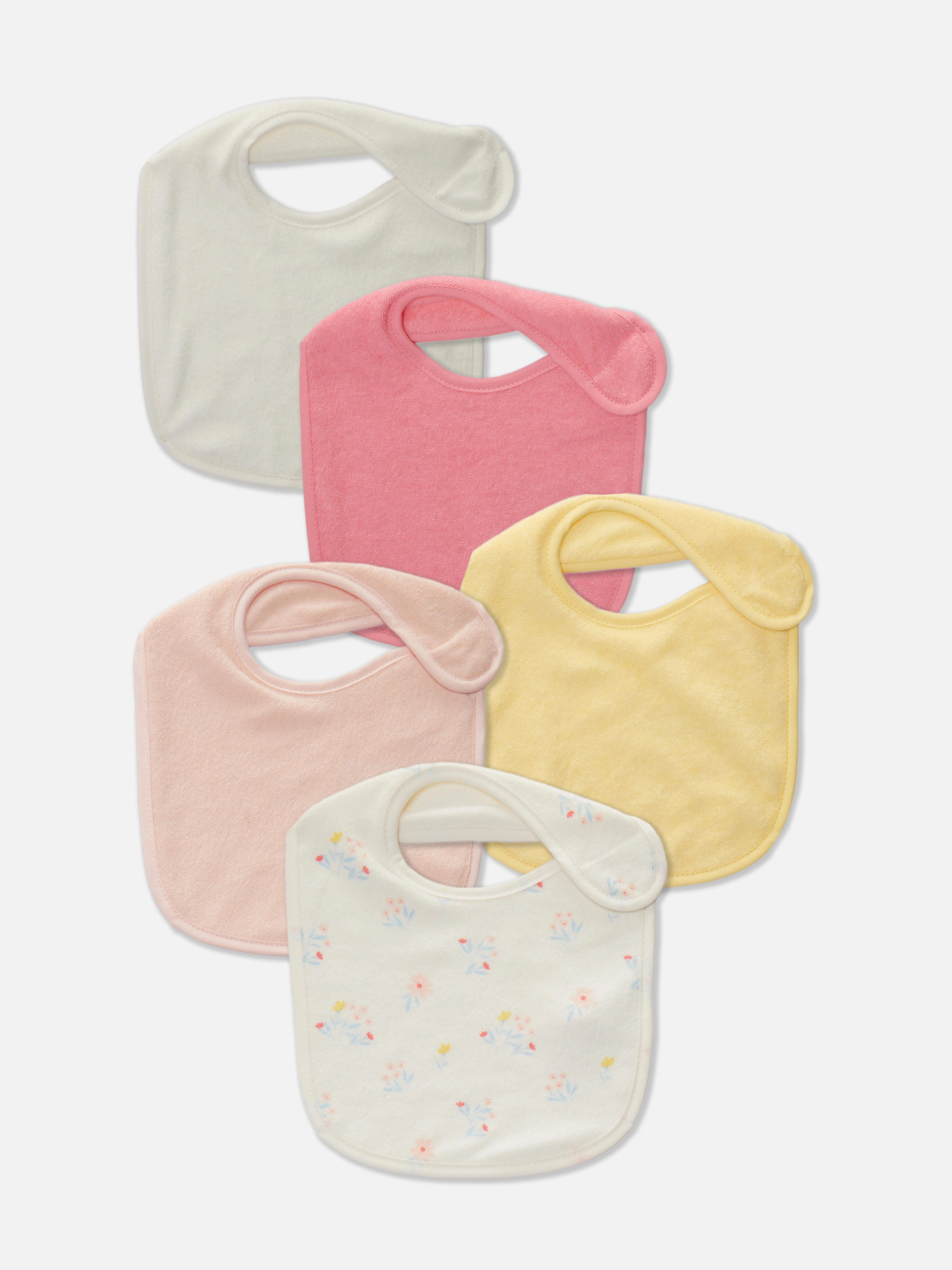 Pack de 5 baberos de felpa de rizo