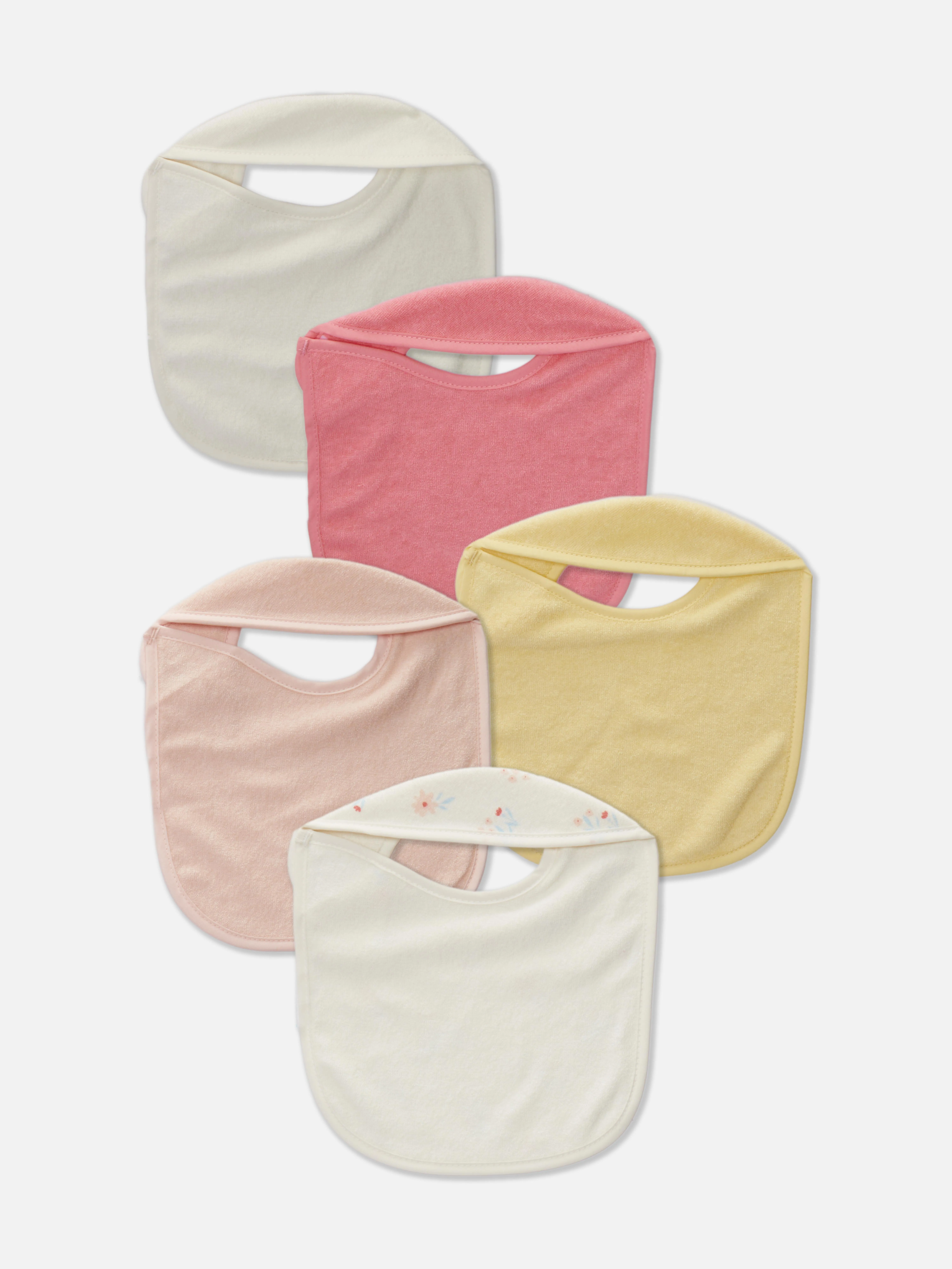 Pack de 5 baberos de felpa de rizo