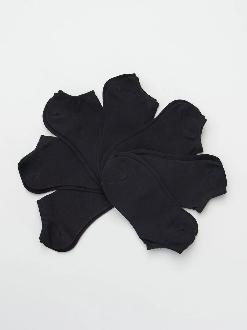 PACK DE 7 PARES DE CALCETINES INVISIBLES  NEGRO