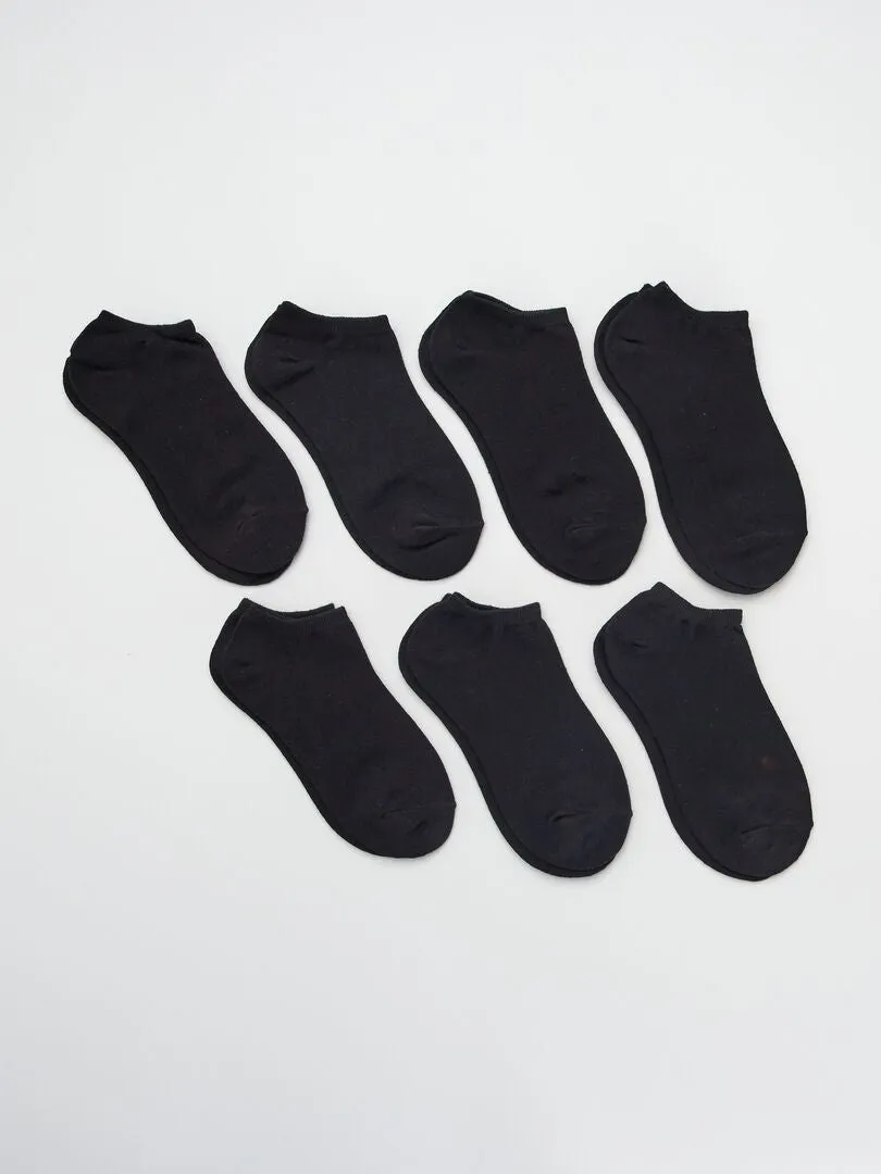 PACK DE 7 PARES DE CALCETINES INVISIBLES  NEGRO