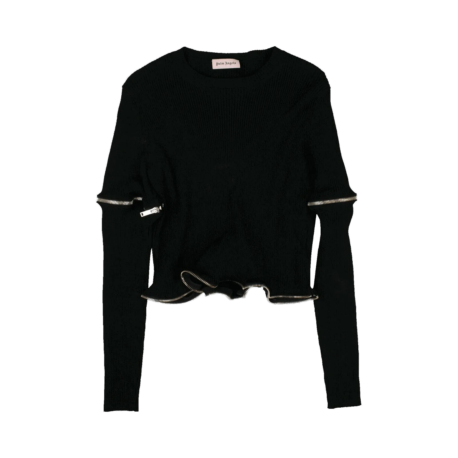 Palm Angels Zipped Rouche Sweater