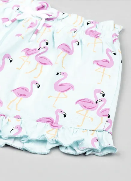 Pantalón Corto Estampado Flamencos Niña Losan