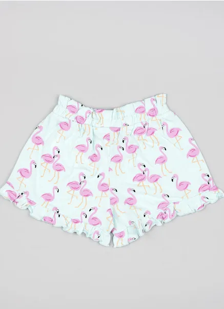Pantalón Corto Estampado Flamencos Niña Losan