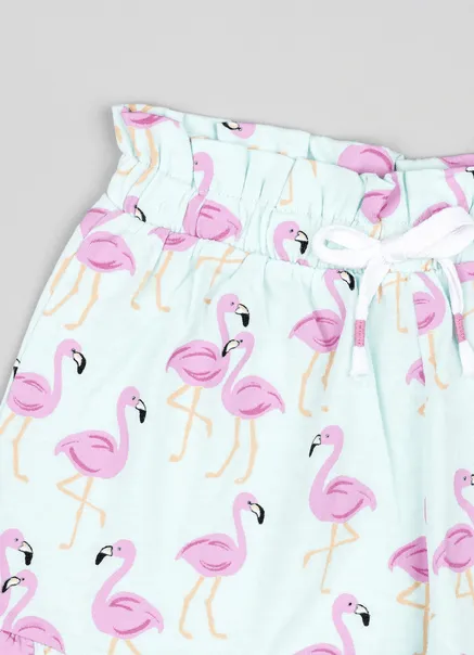 Pantalón Corto Estampado Flamencos Niña Losan