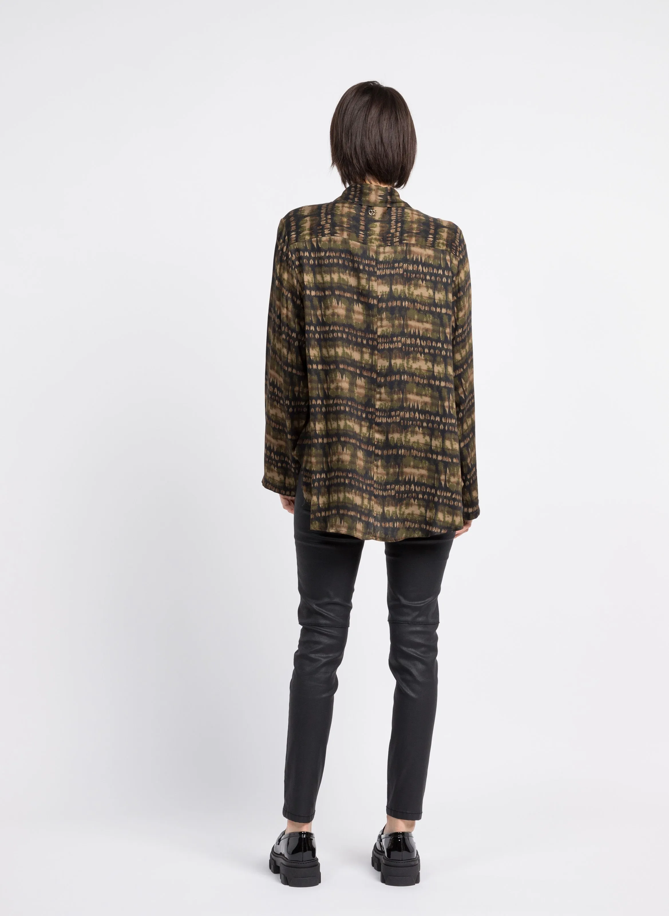 Pantalón slim de mezcla de algodón en negro