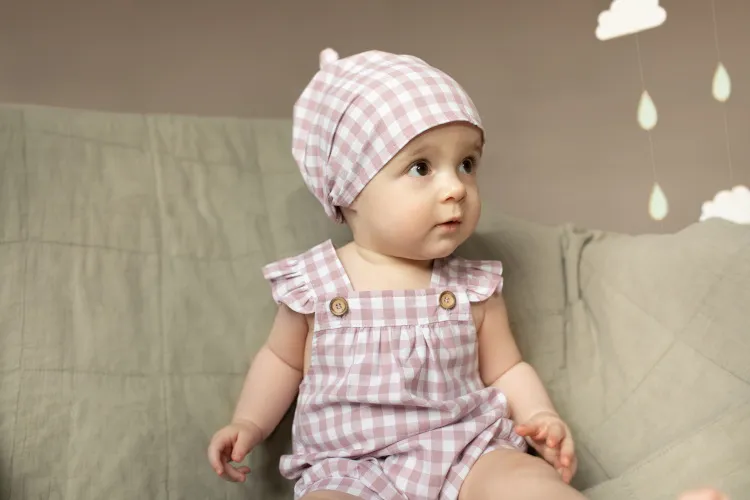 Peto corto rosa para niña colección Sweet Cherry