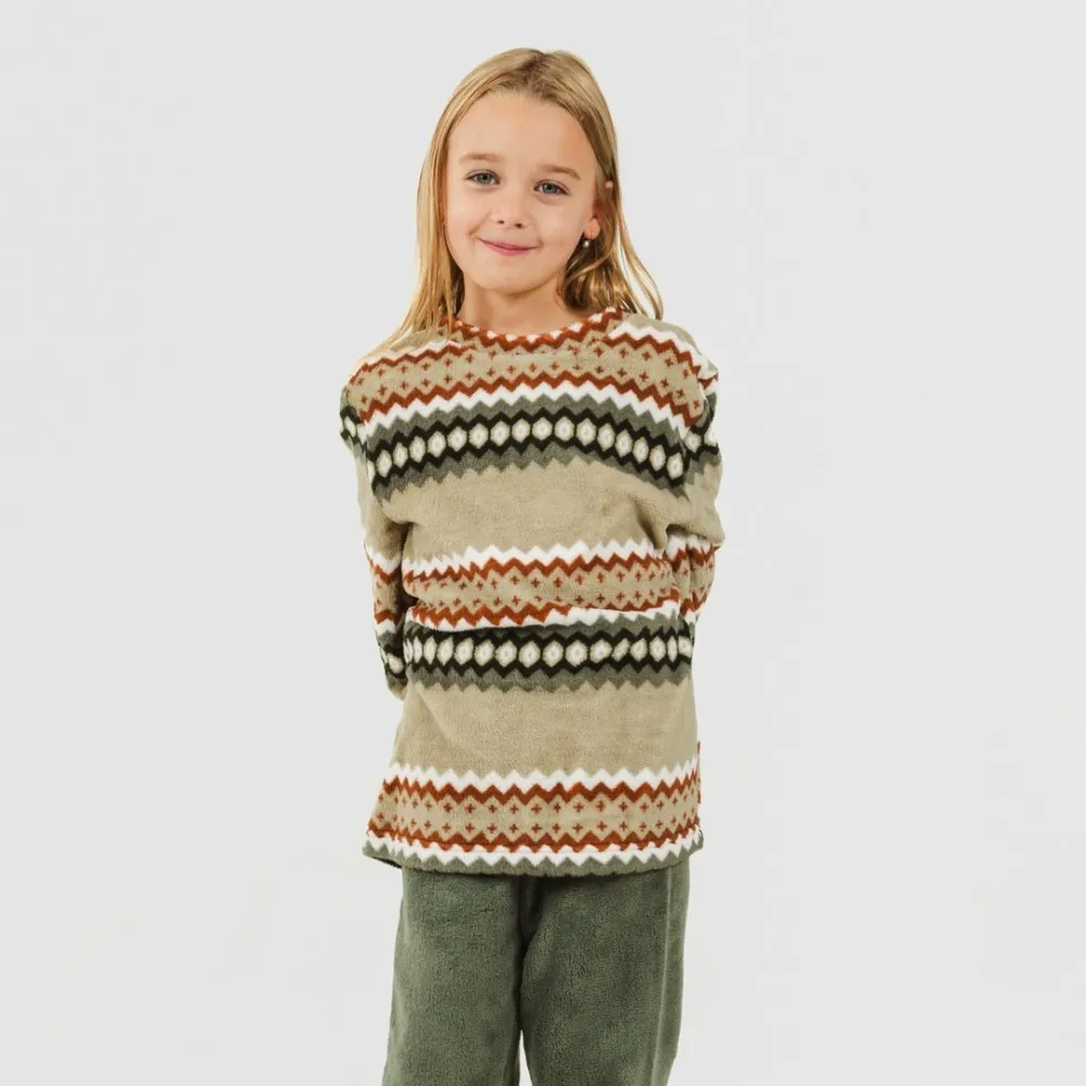Pijama coral niño Vaduz verde caceria