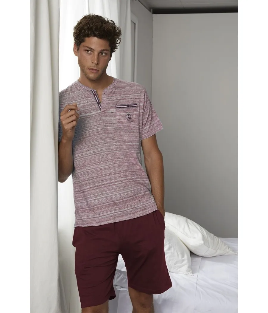 Pijama verano hombre Admas Classic Light Stripes algodón