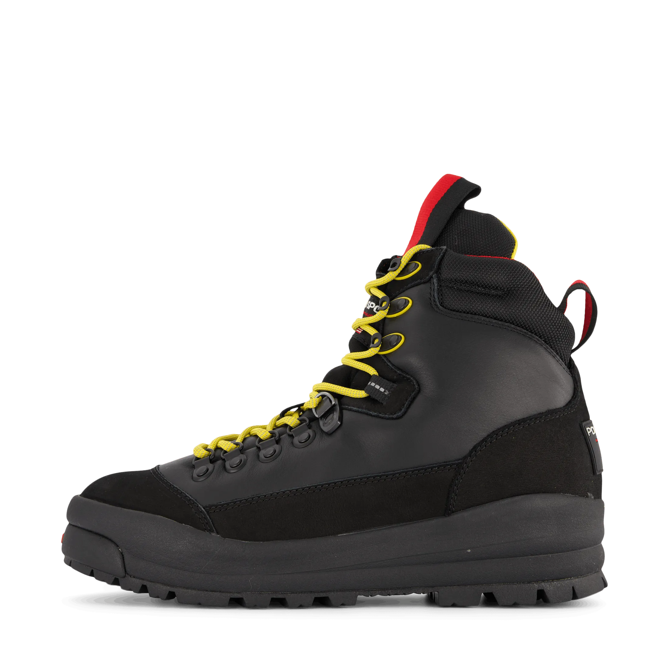 Polo Ralph Lauren zapatos Polo Sport Hiker Leather Boot Black / Yellow / Red