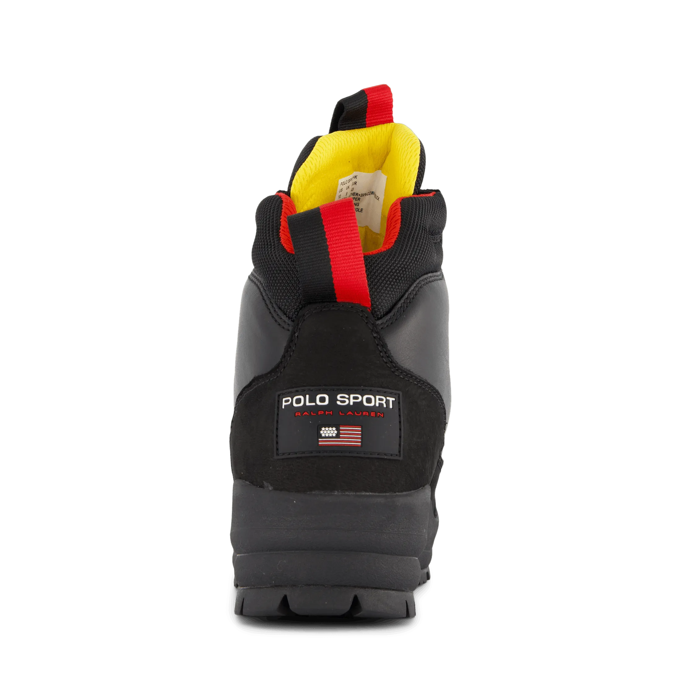 Polo Ralph Lauren zapatos Polo Sport Hiker Leather Boot Black / Yellow / Red