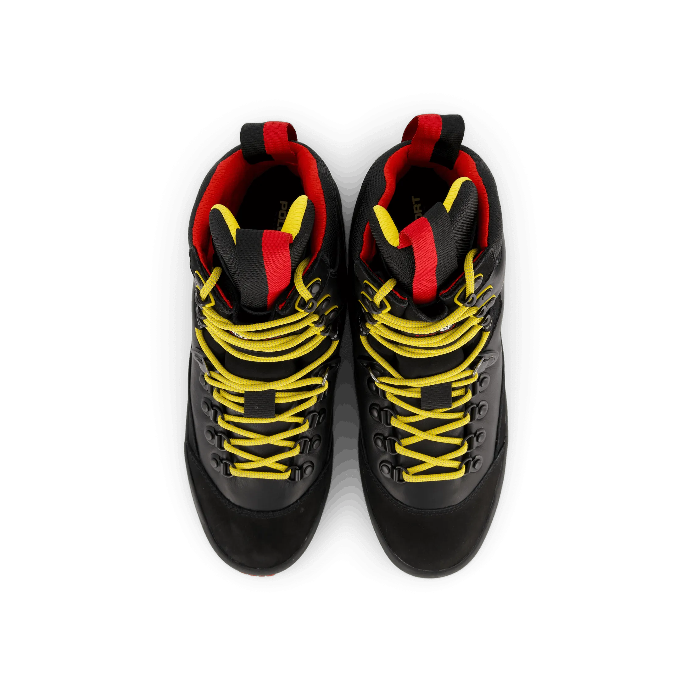 Polo Ralph Lauren zapatos Polo Sport Hiker Leather Boot Black / Yellow / Red