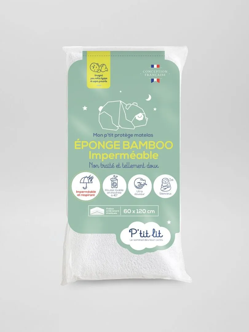PROTECTOR DE COLCHóN IMPERMEABLE PARA BEBé  BLANCO