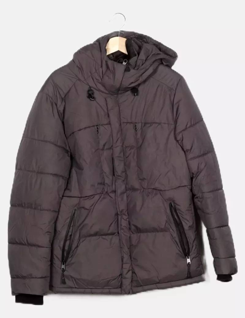 Pull&Bear Abrigo acolchado gris