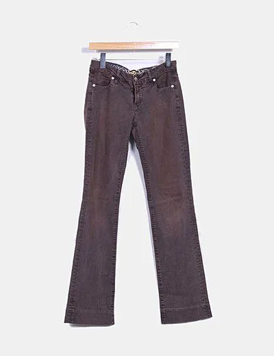 Rich! Jeans denim bootcut marrón