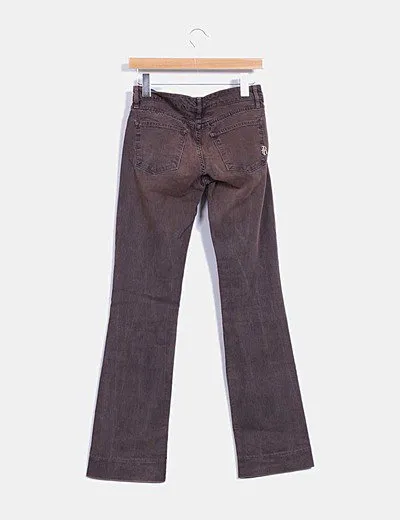 Rich! Jeans denim bootcut marrón