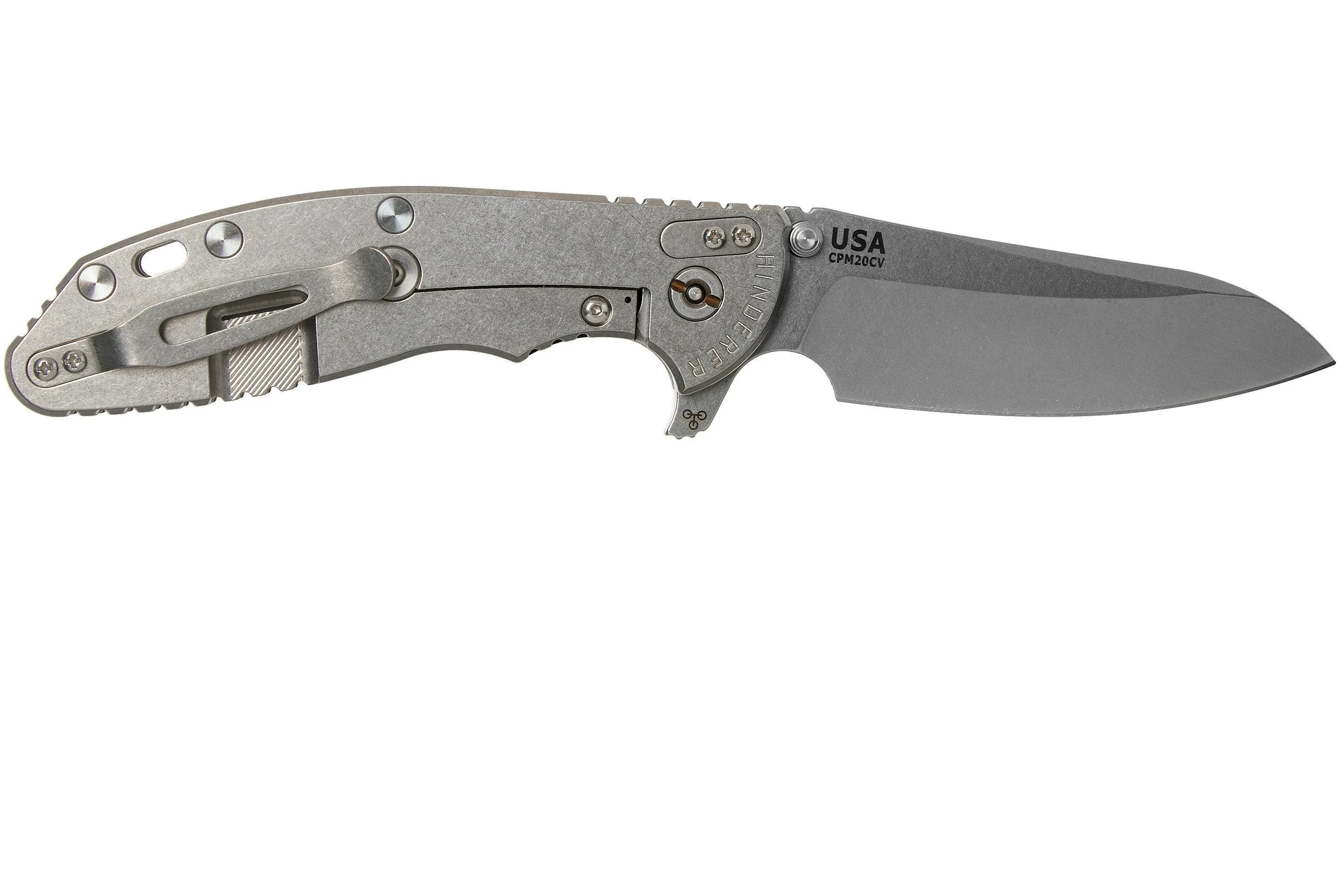 RICK HINDERER XM24 4" GEN6 SHEEPFOOT 20CV, BLACK G10 NAVAJA