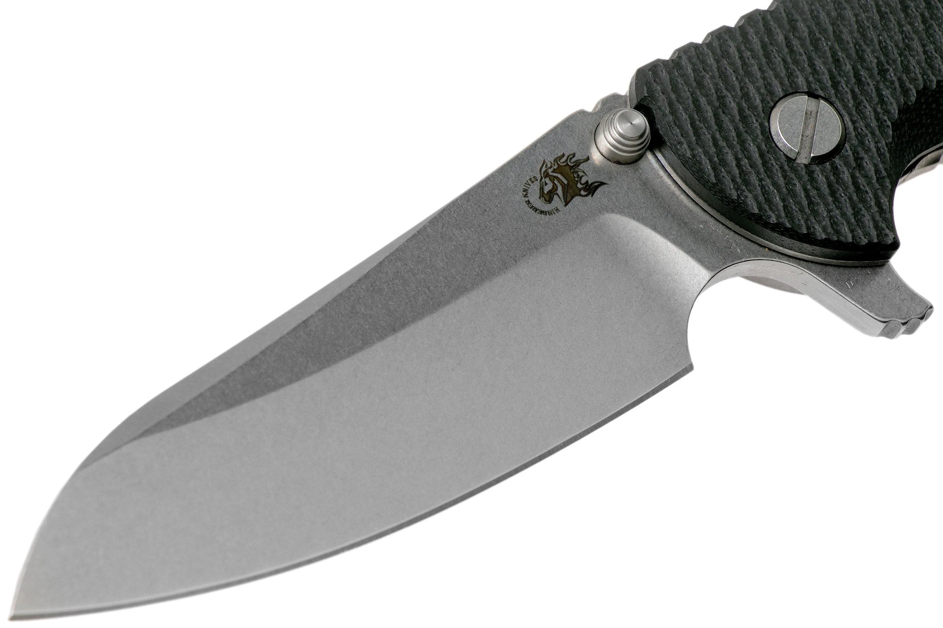 RICK HINDERER XM24 4" GEN6 SHEEPFOOT 20CV, BLACK G10 NAVAJA