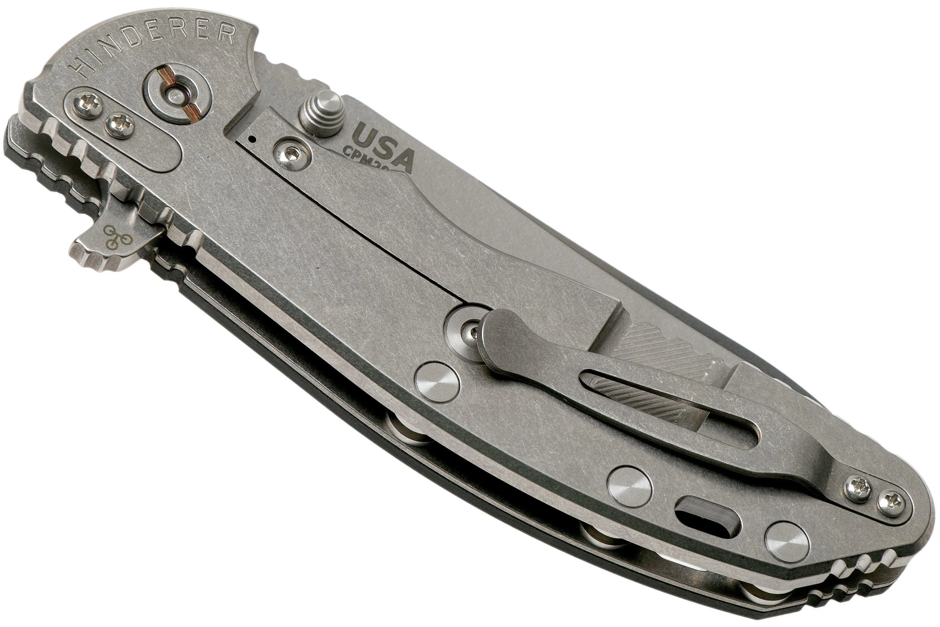 RICK HINDERER XM24 4" GEN6 SHEEPFOOT 20CV, BLACK G10 NAVAJA