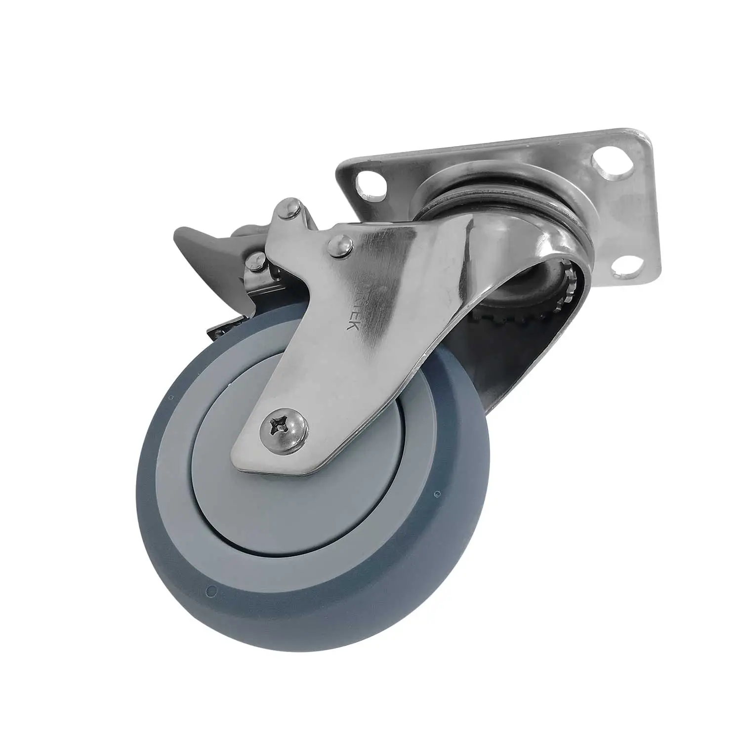 Rueda de TPR Giratoria 4pul Surtek RTI10B con Freno 110 Kg