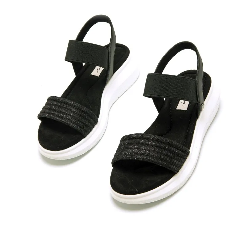 Sandalias Casual de Mujer MTNG COTTON Negro 56238