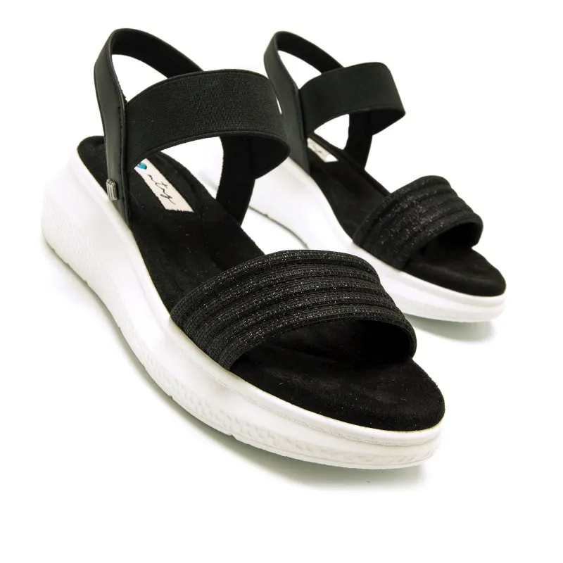 Sandalias Casual de Mujer MTNG COTTON Negro 56238