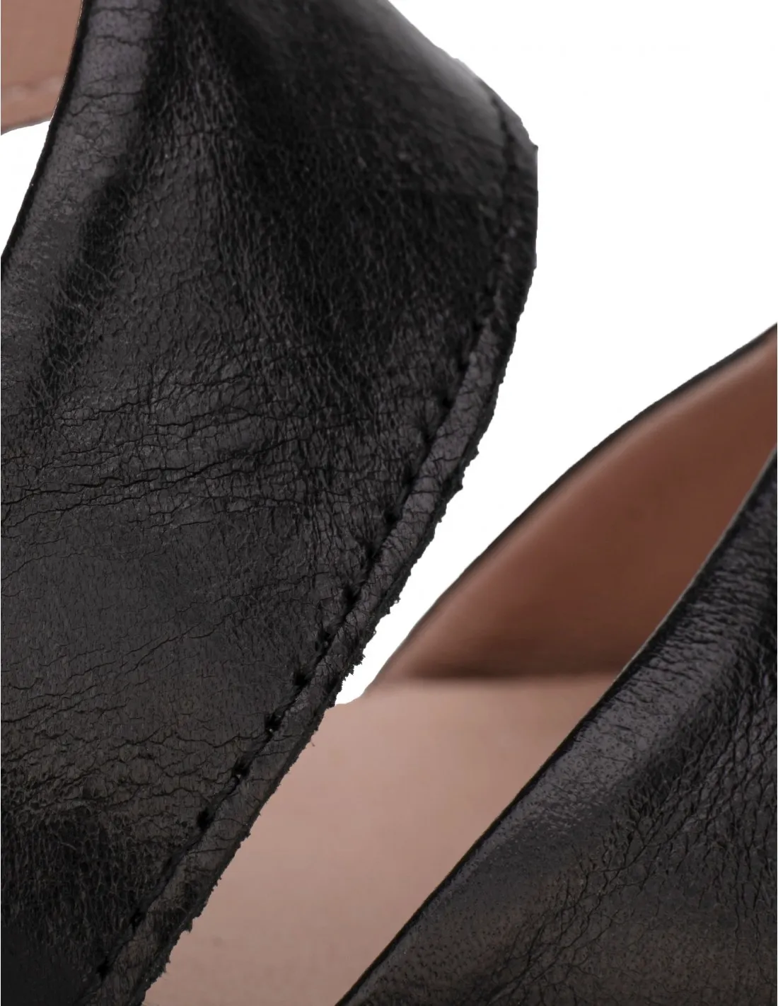 Sandalias Piel Tacón Cuadrado Negras