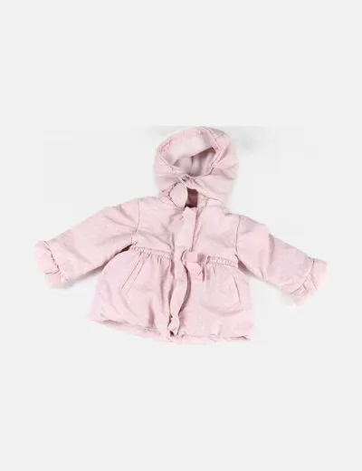 SARDON Abrigo rosa motas con capucha