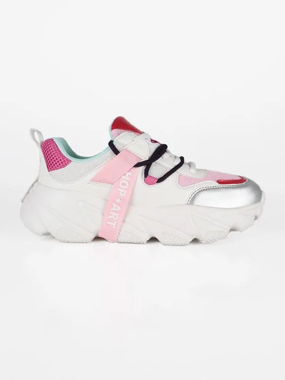 Shop Art Zapatillas chunky con inserciones en contraste