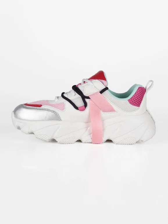 Shop Art Zapatillas chunky con inserciones en contraste