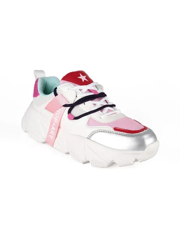Shop Art Zapatillas chunky con inserciones en contraste