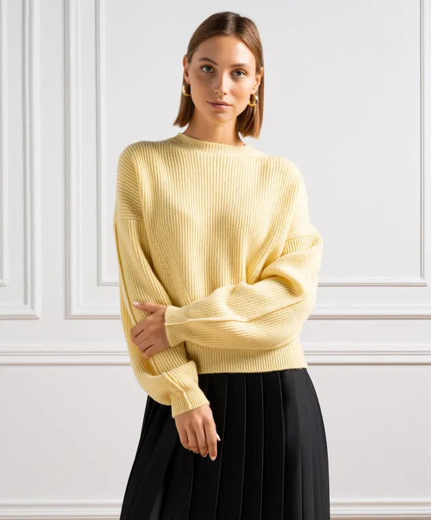 Solotre Yellow cashmere sweater