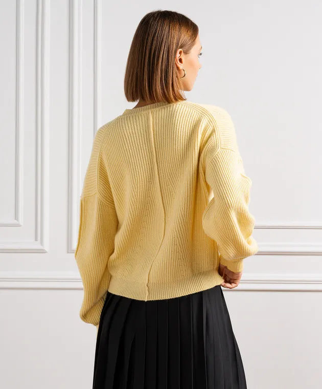 Solotre Yellow cashmere sweater