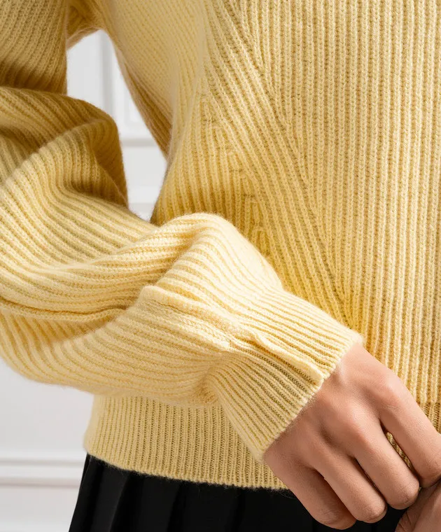 Solotre Yellow cashmere sweater
