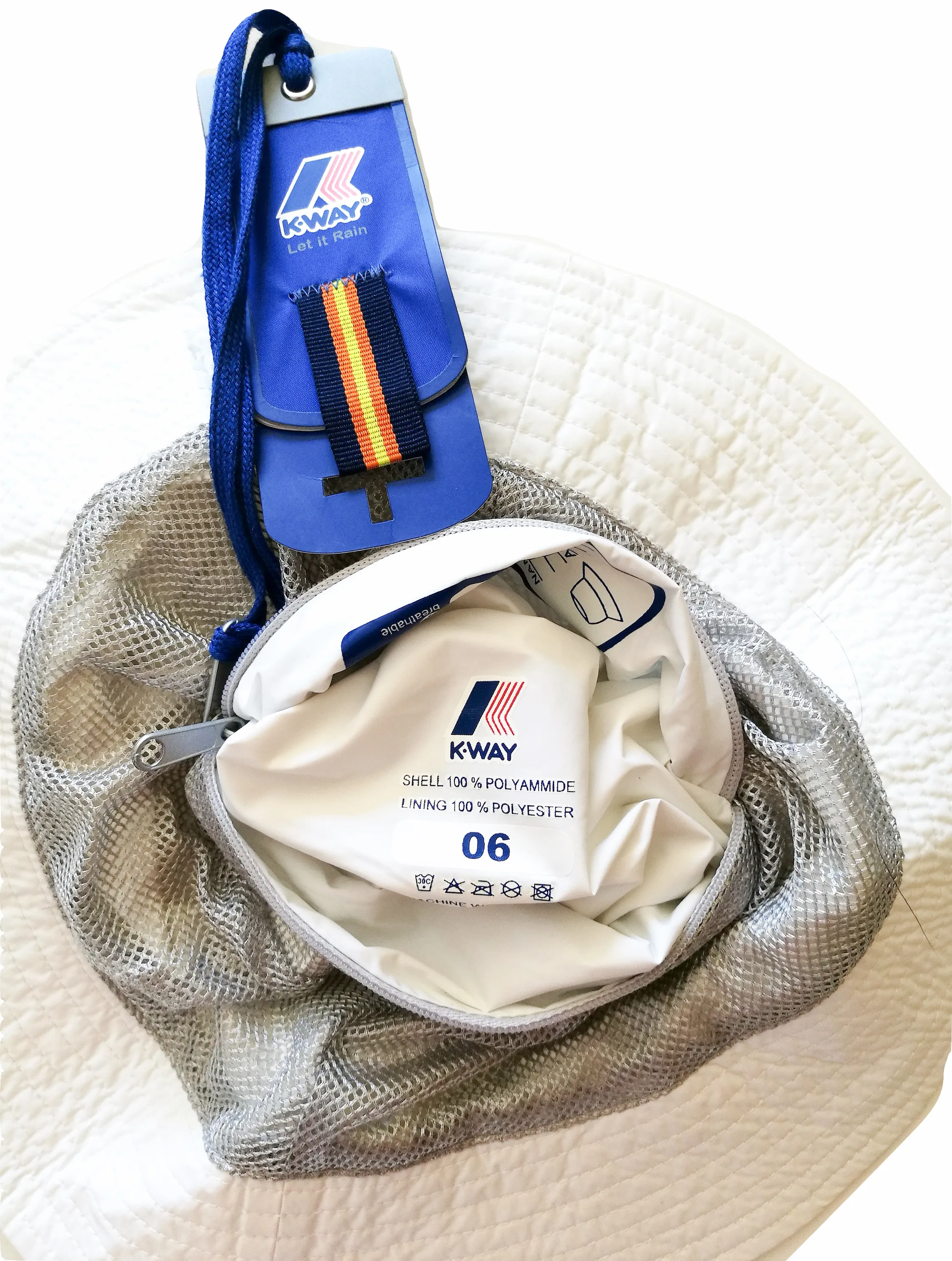 SOMBRERO DE PESCADOR PARA NIñA KWAY EN PVC IMPERMEABLE K001PN0 BLANCO