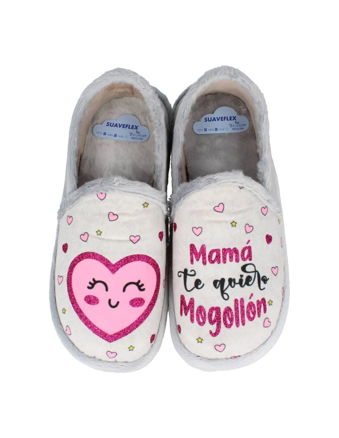 SUAVEFLEX  ZAPATILLAS CASA CERRADA MAMá TE QUIERO MOGOLLóN