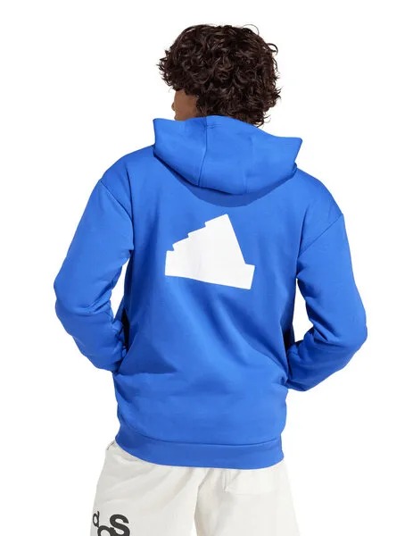 sudadera abierta con capucha hombre, adidas azulon