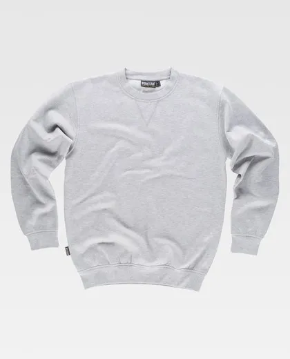 Sudadera clásica de cuello redondo Gris Jaspeado