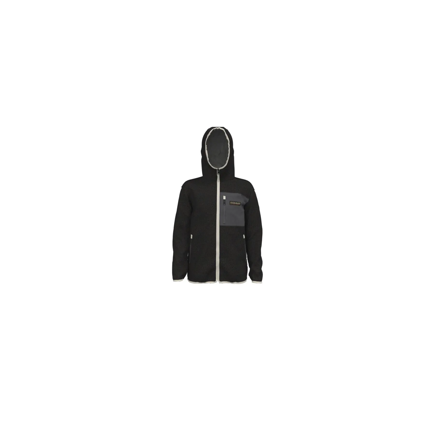 Sudadera con capucha de forro polar para niños con cierre de cremallera Napapijri Yupik