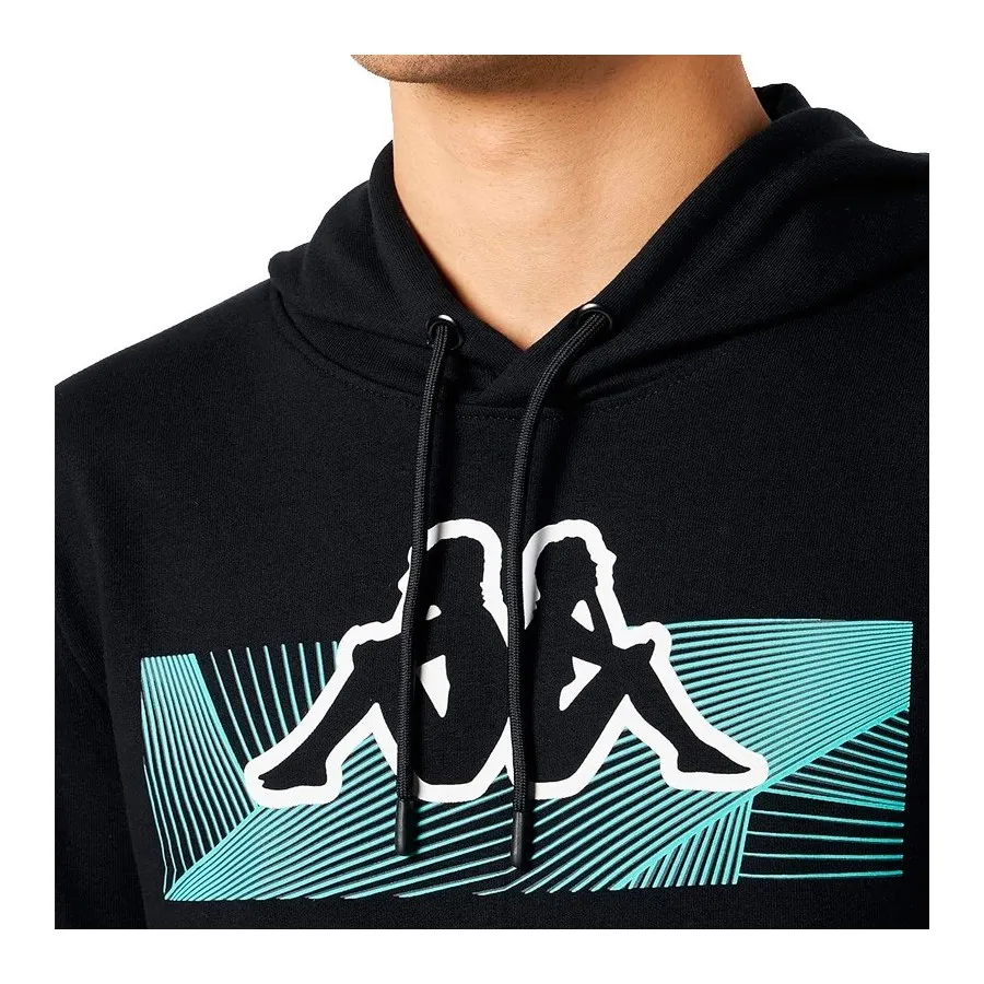 Sudadera Kappa ELDYN Hombre 381C69W 005 NEGRO