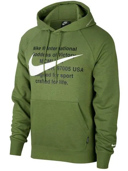 sudadera nike verde/negro hombre