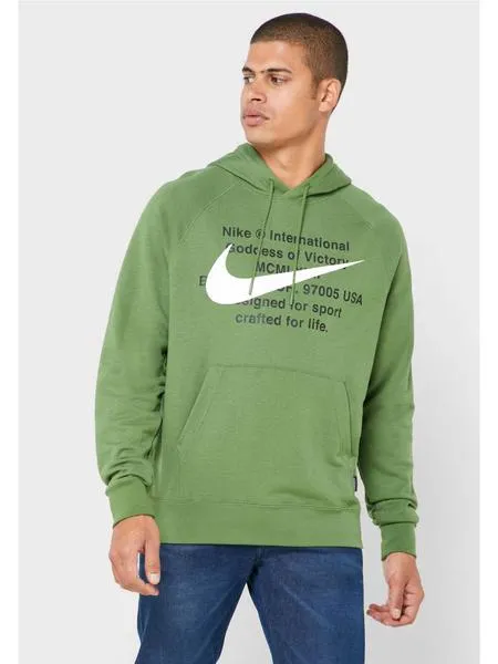 sudadera nike verde/negro hombre