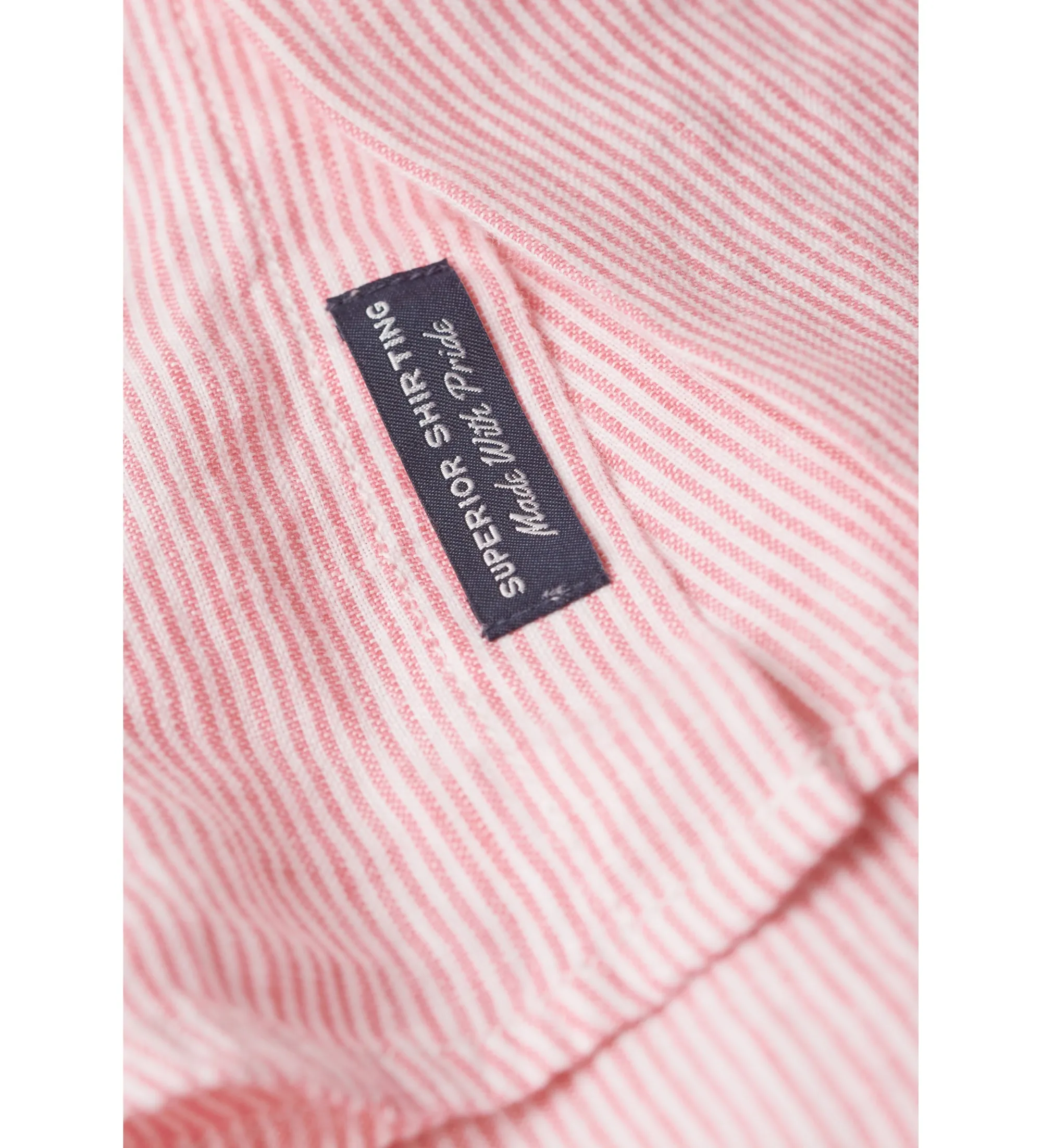 SUPERDRY CAMISA DE MANGA LARGA DE LINO INFORMAL ROSA